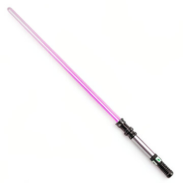 Clean Neon Lightsaber Icon with Modern Hilt on White