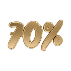 3D Gold 70% Percent Off Discoun