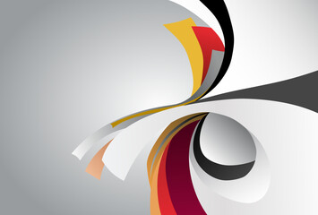 Abstract line art background, modern and flowing colorful design