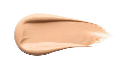 Light Beige Liquid Foundation Cosmetic Swatch Smear isolated PNG with Transparent Background