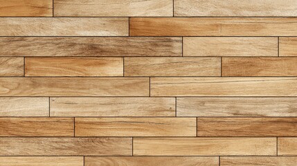 Naklejka premium Seamless light brown wood plank wall background texture