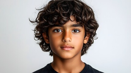 Confident young student with expressive emotions