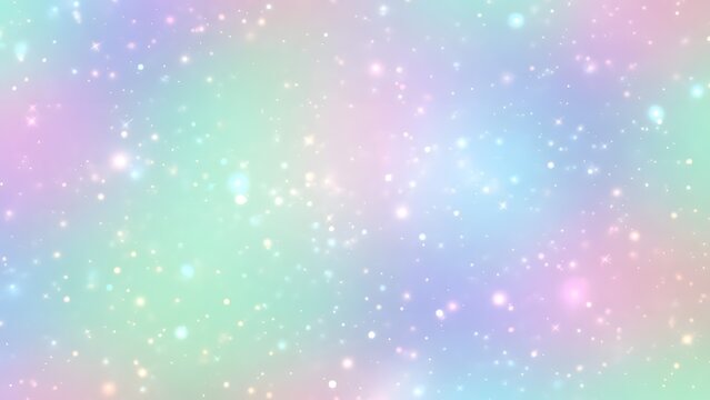 Soft Pastel Gradient Background with Shimmering Glitter and Bokeh Lights