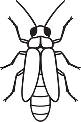 Firefly Side Bold Line Vector Illustration.eps