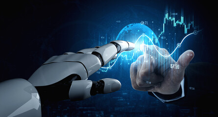 This image illustrates the synergy between human and robotic hands, symbolizing the future of technology and business integration in a dynamic digital landscape. Scalp