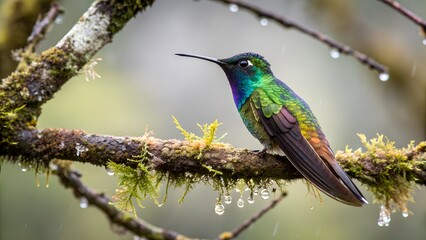Fototapeta premium hummingbird on a branch
