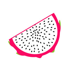 Dragon Fruit Slice Vector