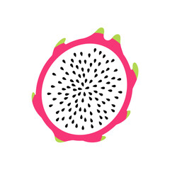 Dragon Fruit Slice Vector