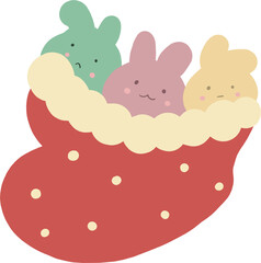 크리스마스 토끼양말