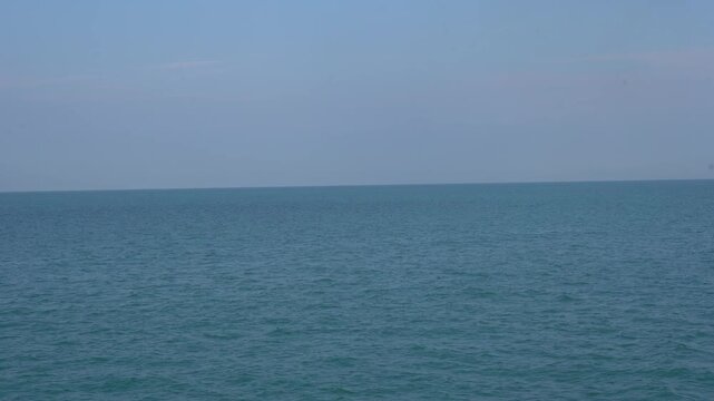 blue sky and Calm Blue Sea Horizon &ndash; Bay of Bengal Ocean Surface, Cox&rsquo;s Bazar Bangladesh