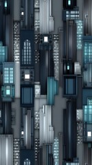 deco wallpaper design with geometric metallic patterns