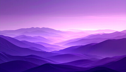 Abstract purple mountain layers fading into a soft pink and purple sky purple mountains