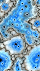 wallpaper with waves foam and blue gradient textures