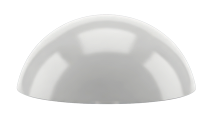 White Dome Shape Isolated on White Background