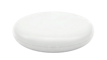 White Round Object Isolated on White Background