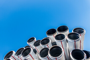 typical water tubes at a construction site
