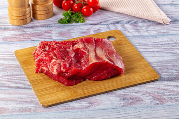 Raw beef cut uncooked fillet