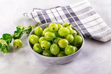 Ripe sweet juicy green gooseberry