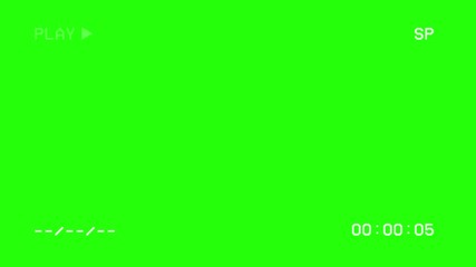 Vhs interface with time code for 15 seconds. interface of an old vcr. 4k video