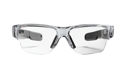 Black fashion sunglasses with plastic frame and protective lens, isolated on white background for summer style and eye protection