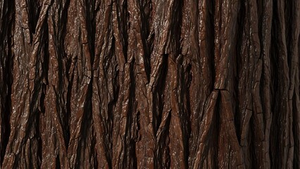 Obraz premium Detailed Close-Up of Textured Tree Bark with Deep Furrows and Rich Brown Tones.