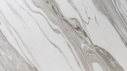View of marble surface with light gray and white winding patterns in natural stone Generative AI
