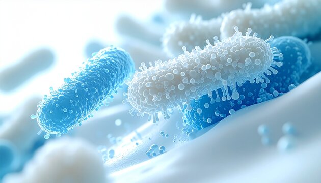 乳酸菌分子の世界 マイクロバイオームの可視化 分子レベルで描くバイオサイエンス 　ジェネレーティブAI