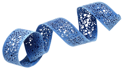 Elegant blue silk bow tie and ribbon isolated for fashion and holiday decoration