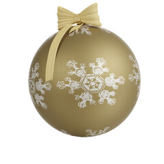 PNG. Trasparente. Natale. Palla dell'albero di Natale decorativa su sfondo trasparente.