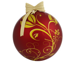 PNG. Trasparente. Natale. Palla dell'albero di Natale decorativa su sfondo trasparente.