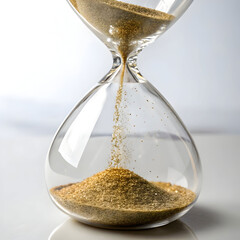 hourglass on white background