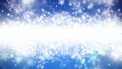 雪の降っている風景_コピースペース