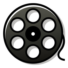 Fototapeta premium film reel isolated on white background
