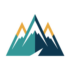 vector illustration of a pyramid of mountains