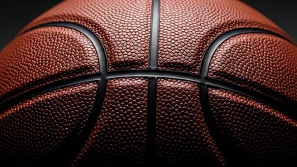 Close Up Texture of a Basketball
