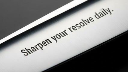Fototapeta premium Close-up of Text Sharpen Your Resolve