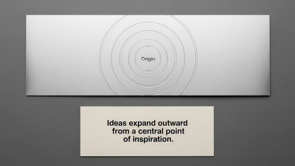 Fototapeta premium Concentric Circles Representing Idea Expansion from Origin