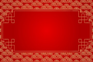 Chinese New Year - Stunning vibrant red Chinese lanterns illuminate smoky atmosphere for magical festival celebration night