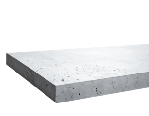 Polished Concrete Slab for Product Display, Angled Perspective View, isolated on transparent background