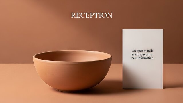 Elegant Ceramic Bowl and Card for Reception Display - Powered by Adobe