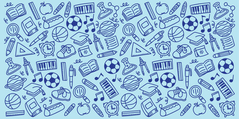 Hand drawn school and education doodle element vector illustration