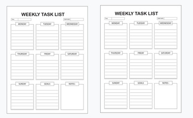 weekly task list book for amazon product