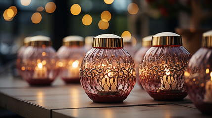 Holiday season is here, image of Christmas decoration with customizable space for text or Christmas wishes.