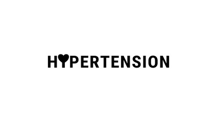 hypertension Inscription , black isolated silhouette