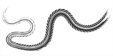 Obraz premium Tire track. Car, bike, motorcycle. Eps 10