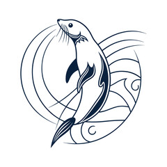 Hatched Texture Minimal Animal