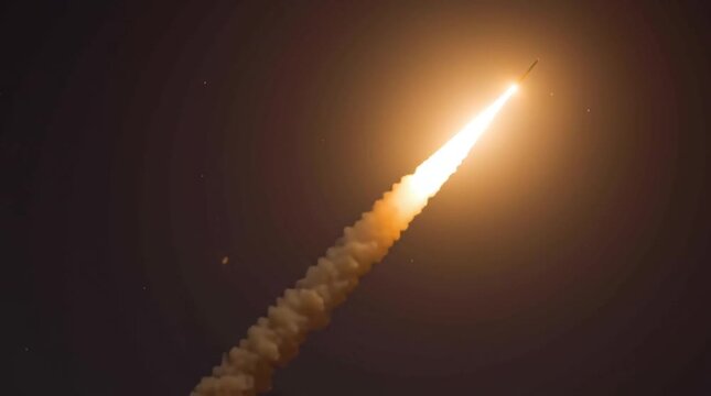 Ground-launched missile. Start of war. Shelling. Air raid, air attack. Casualty for your enemy. Land-based missile