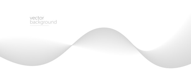 Smooth flow of wavy shape with gradient vector abstract background, light grey design curve line energy motion, relaxing image or technology.