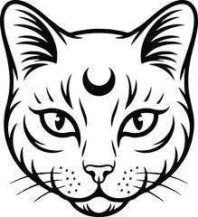 Magic & Celestial Line Art Bundle – Mystical Sun Moon Hand Crystal T-Shirt Designs