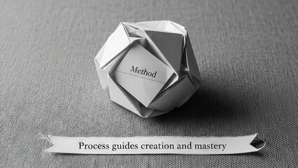 Origami sphere representing method, creation, and mastery